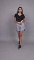 OWO The Label Women Shorts, Half Pant For Women Stripe Print, Best Quality Shorts (OTLWS13)